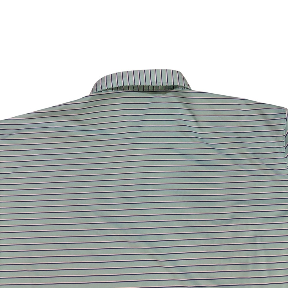 Men's Striped Polo Shirt - Blue - Picture 7 of 9